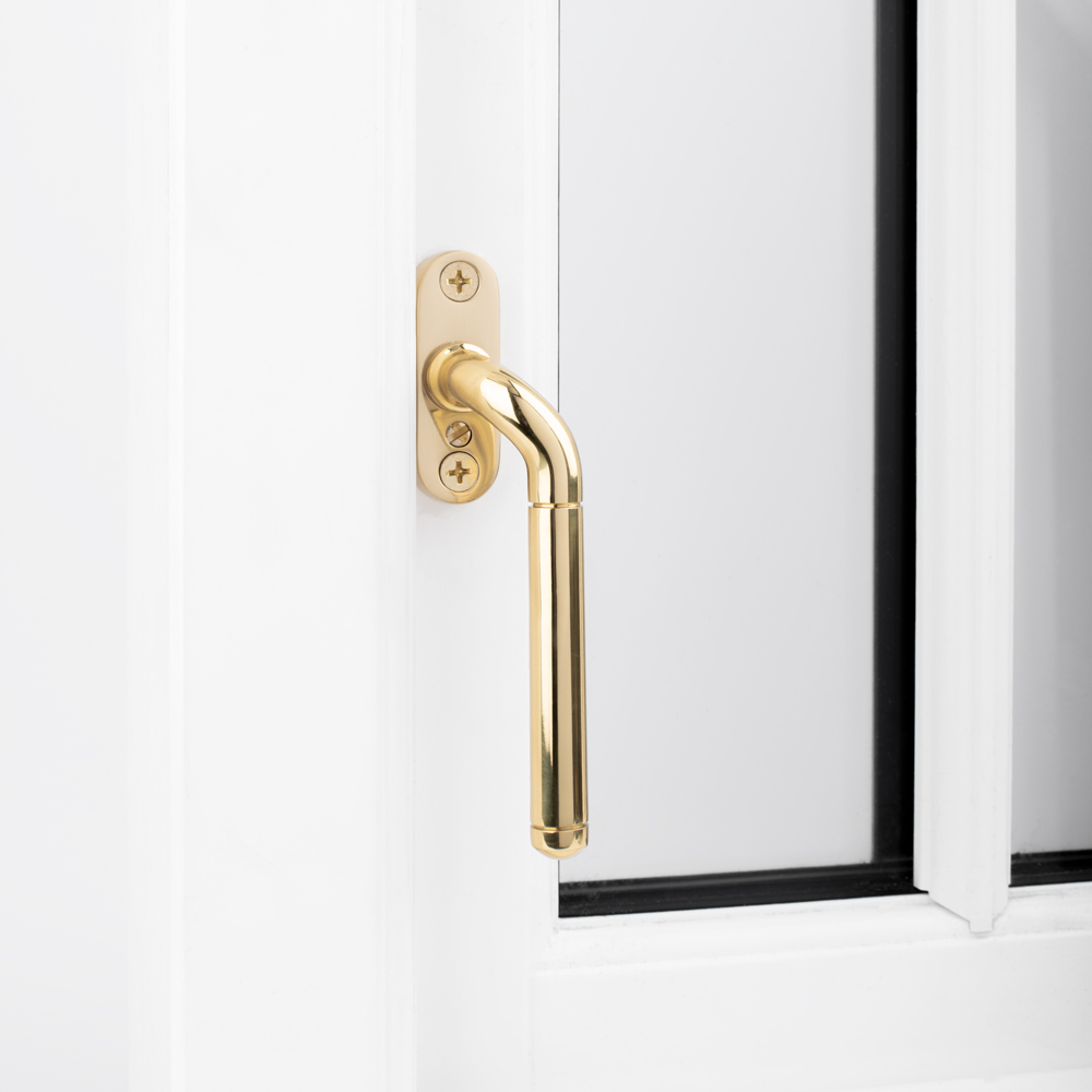 Isca Cranked Espag Window Handle - Polished Brass (Right Hand)